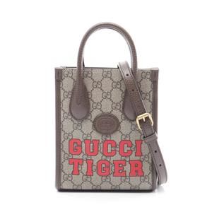 Gucci Interlocking GG Tote Bag GG Supreme Leather beige brown